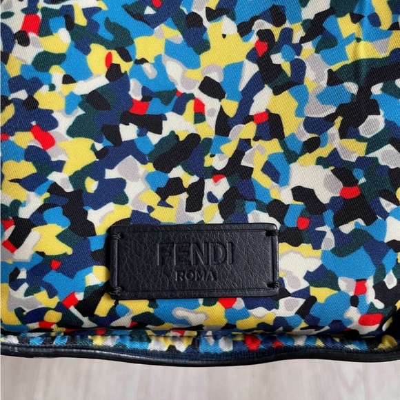 FENDI Monster Shopper Tote Confetti Print Nylon 2016  Preowned Style:7VA367-5WH - Picture 8 of 13